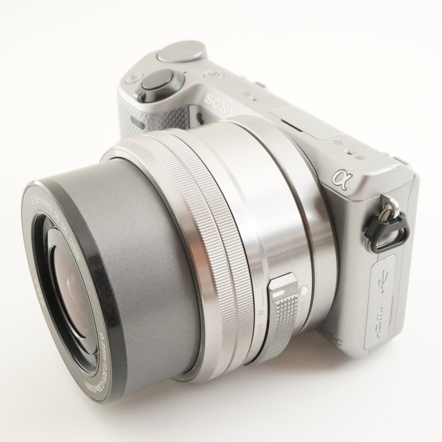 [3,596 Shots] SONY alpha NEX-5R Silver + E PZ 16-50mm + 16GB SD from Japan #8604