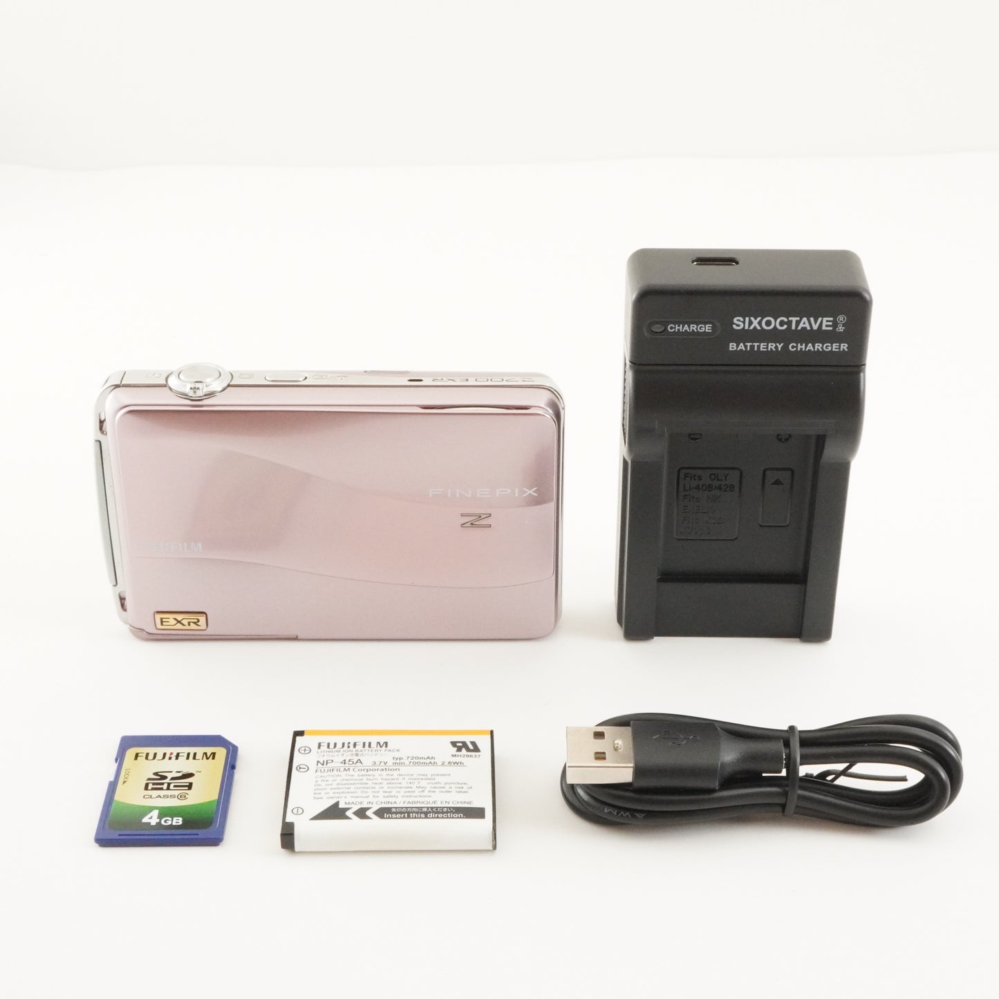 FUJIFILM FinePix Z700 EXR Pink With 4GB SDHCCard Digital Camera from Japan #8658