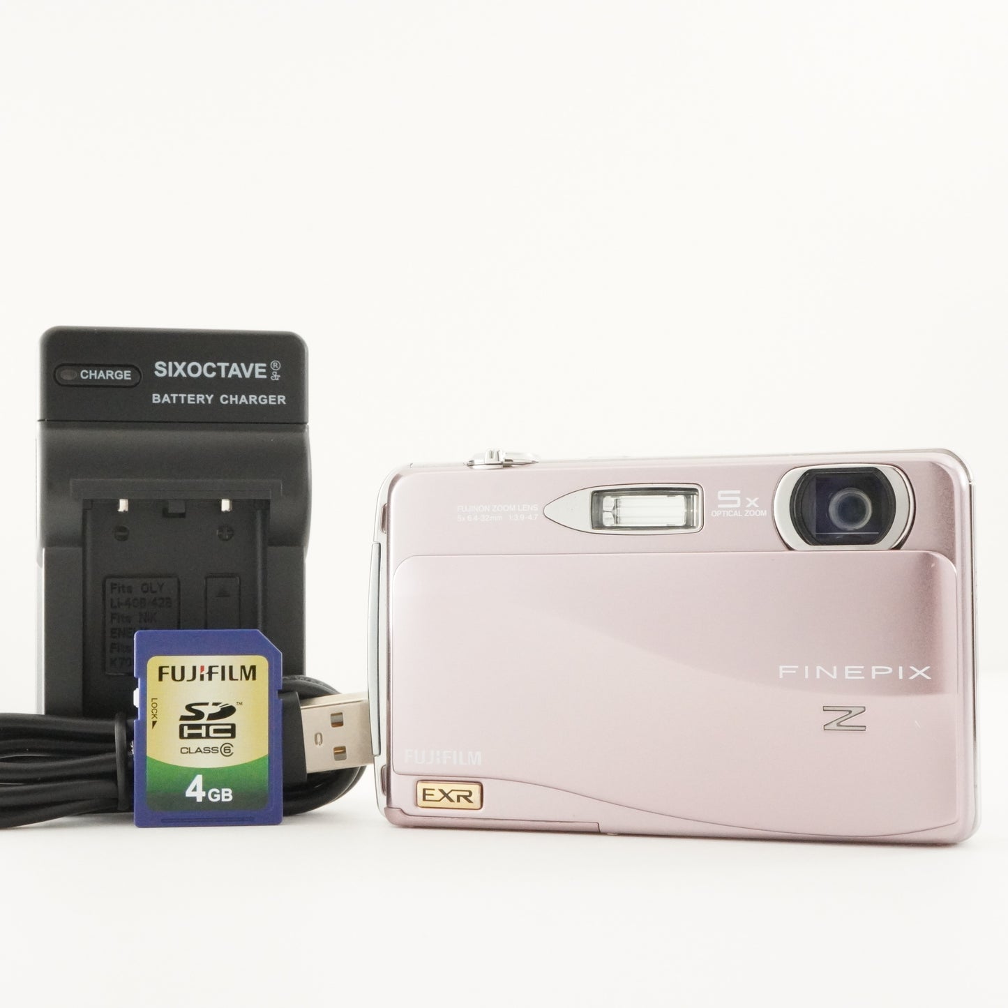 FUJIFILM FinePix Z700 EXR Pink With 4GB SDHCCard Digital Camera from Japan #8658