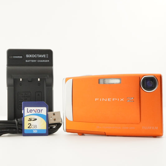 FUJIFILM FinePix Z10fd Orange With 2GB SD Card Digital Camera from Japan #8666