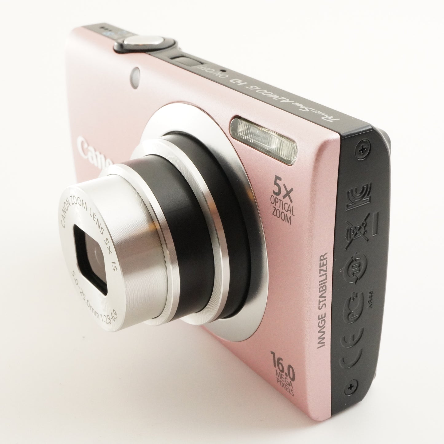 Canon PowerShot A2400 IS Pink With 4GB SDHC Card Digital Camera from Japan #8885