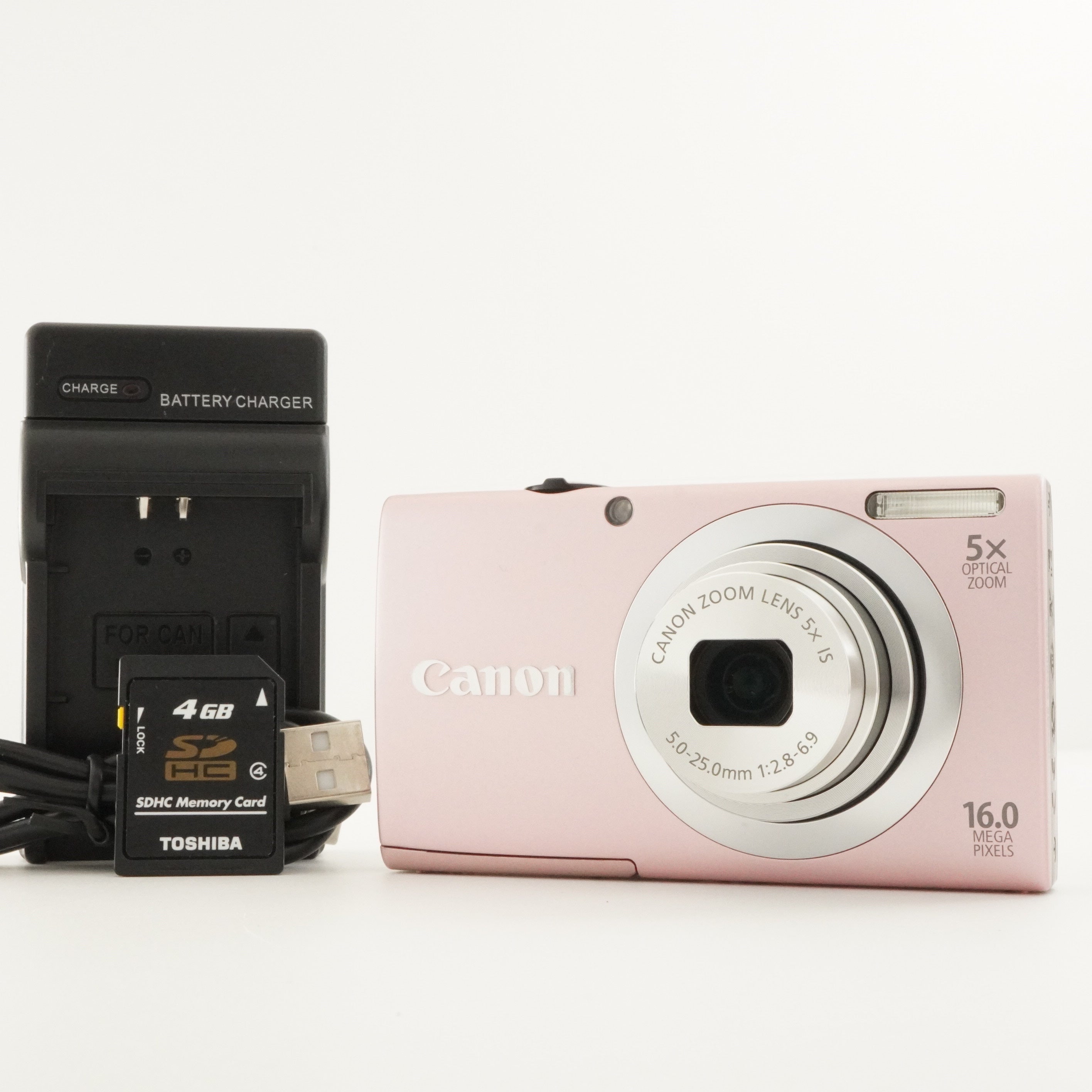 Canon PowerShot A2400 IS Pink With 4GB SDHC Card Digital Camera