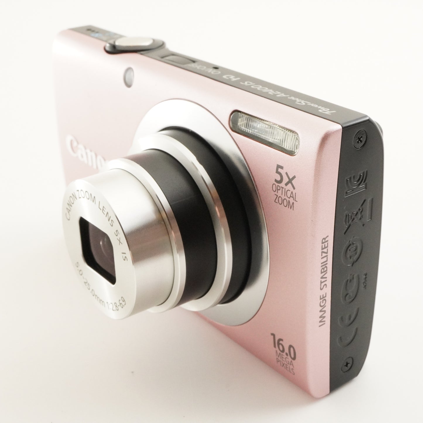 Canon PowerShot A2400 IS Pink With 4GB SDHC Card Digital Camera from Japan #8886