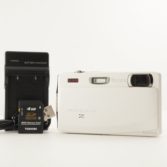 FUJIFILM FinePix Z900 EXR White + 4GB SDHC Card Digital Camera from Japan #8894