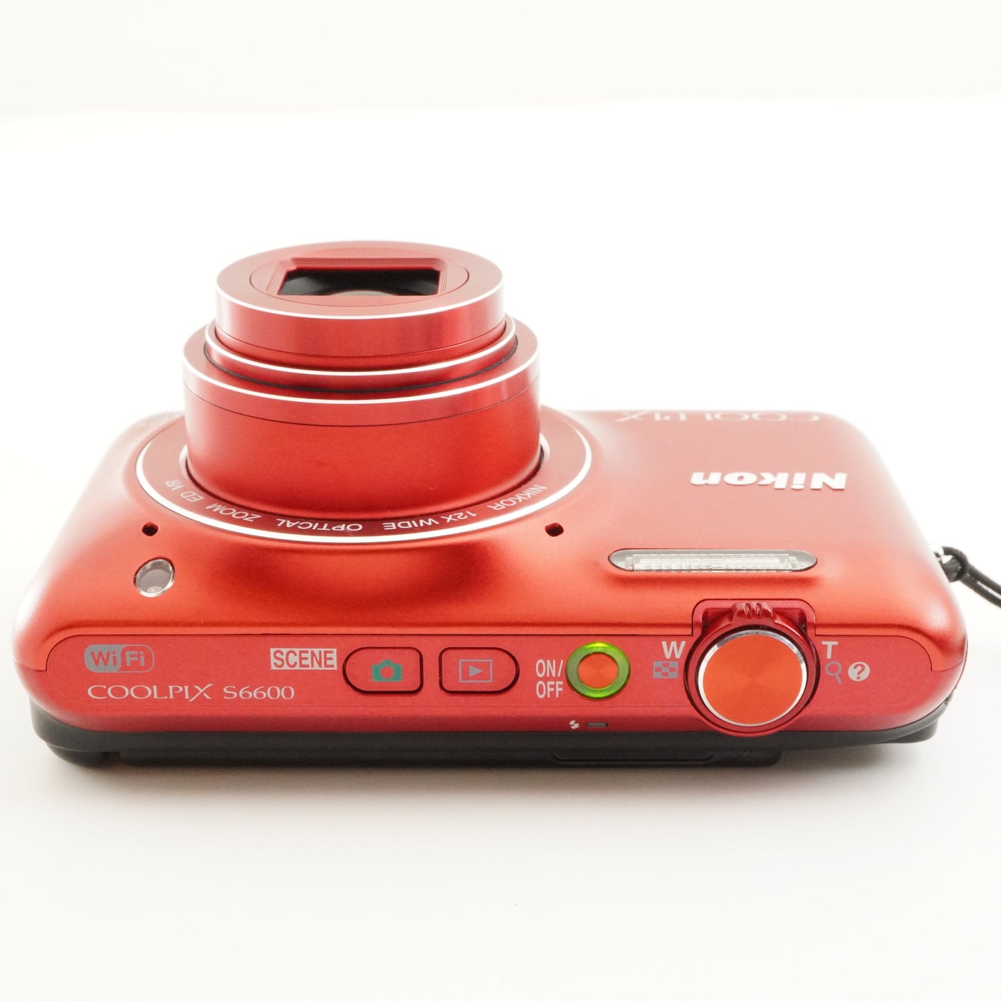 Nikon COOLPIX S6600 Red With 4GB SDHC Card Digital Camera from Japan #8929