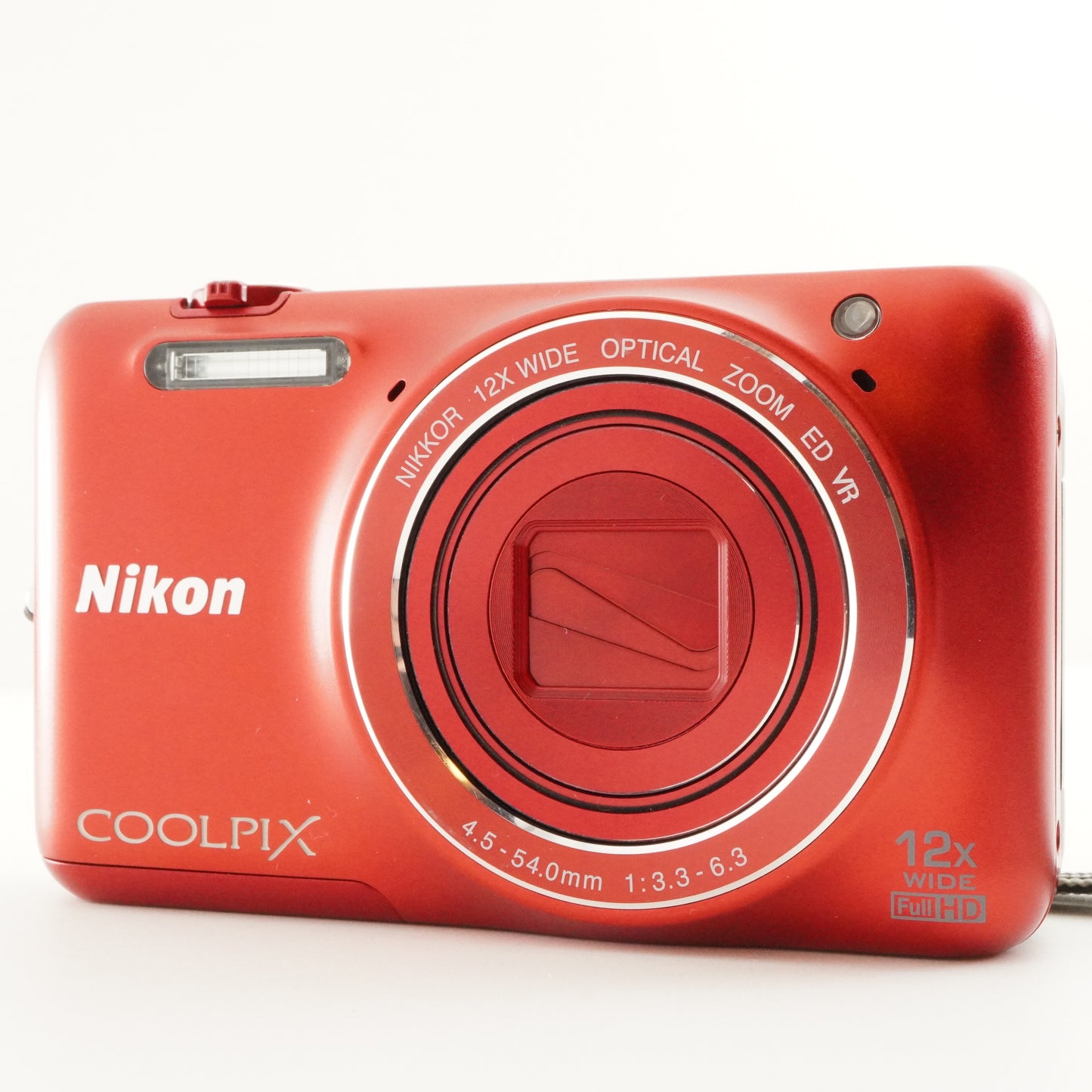 Nikon COOLPIX S6600 Red With 4GB SDHC Card Digital Camera from Japan #8929