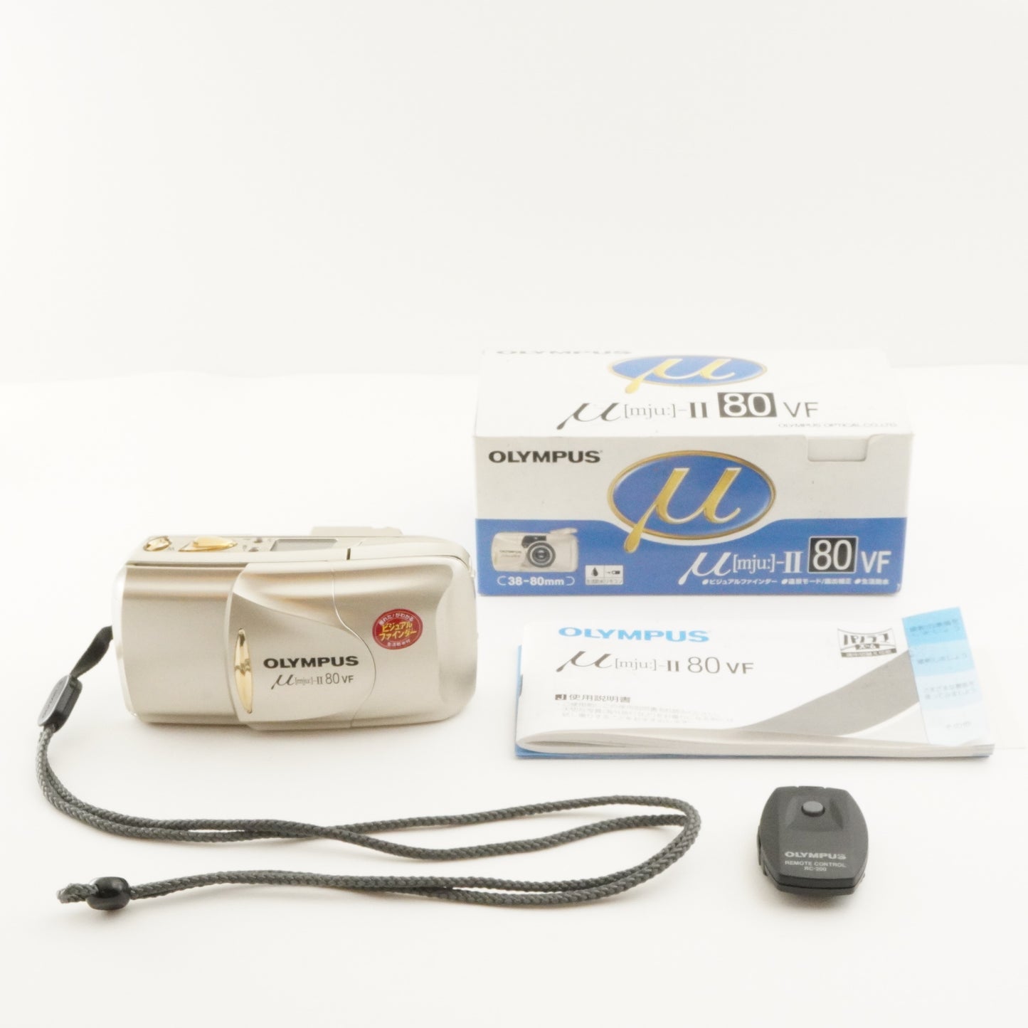 OLYMPUS mju II 80 VF In Box Point & Shoot Film Camera from Japan #8934