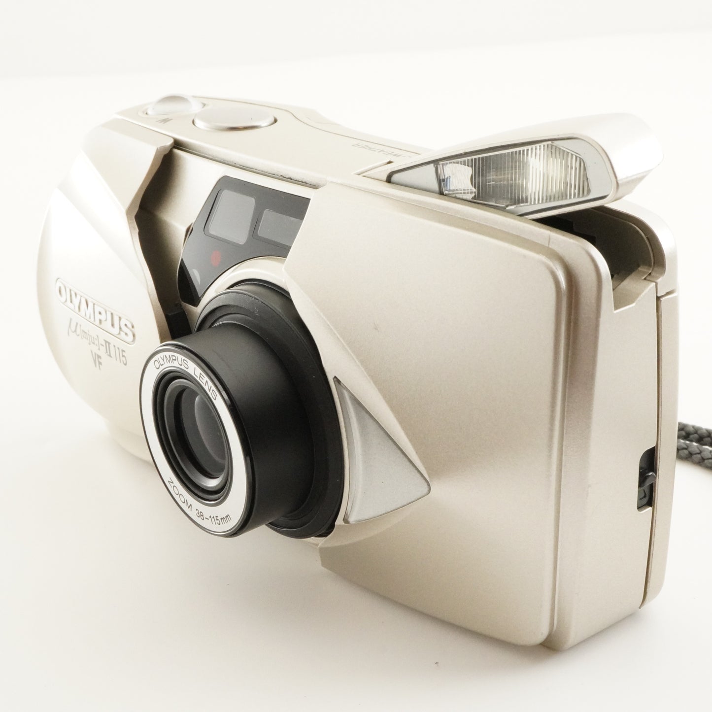 OLYMPUS mju II 115 VF + RC200 Point & Shoot Film Camera from Japan #8939