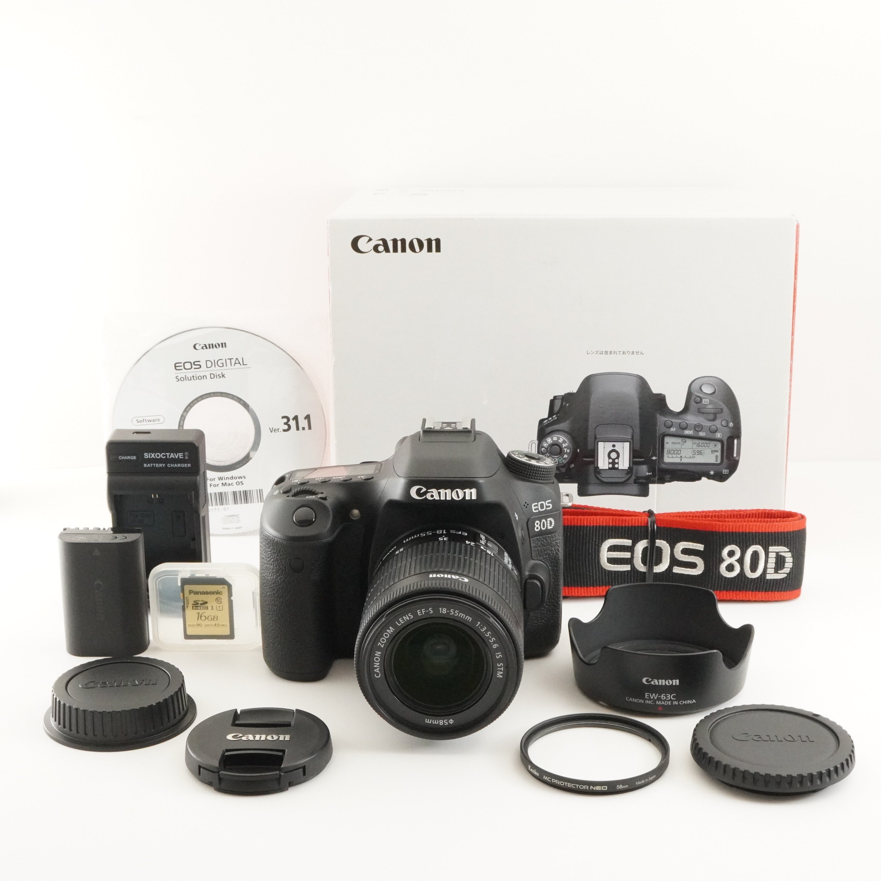 Canon EOS 80D In Box + EF-S 18-55mm IS STM + 16GB SDHC Card from