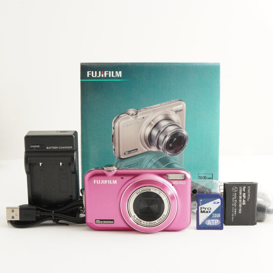 FUJIFILM FINEPIX JX400 Pink In Box + 2GB SD Card Digital Camera from Japan #9016