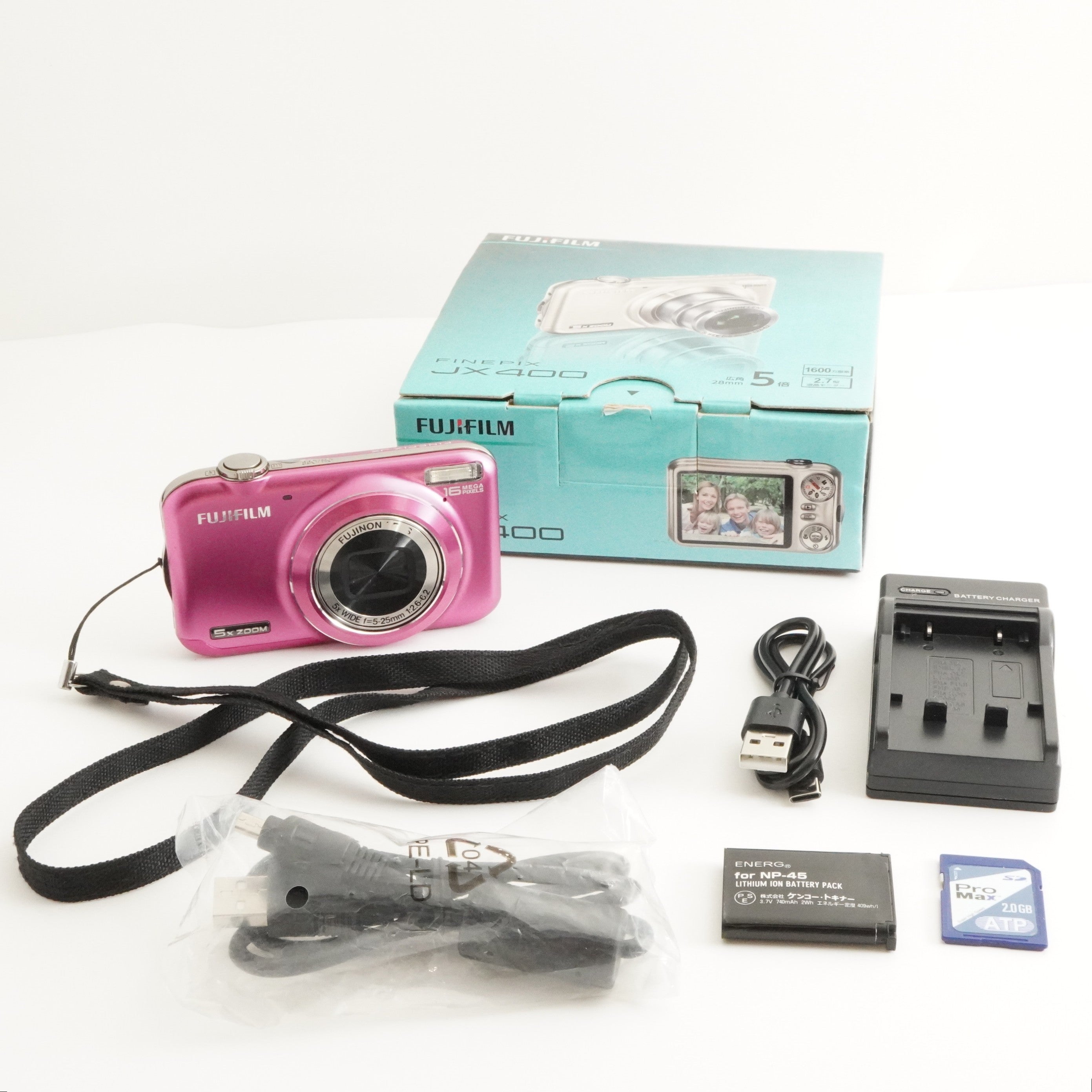 FUJIFILM FINEPIX JX400 Pink In Box + 2GB SD Card Digital Camera