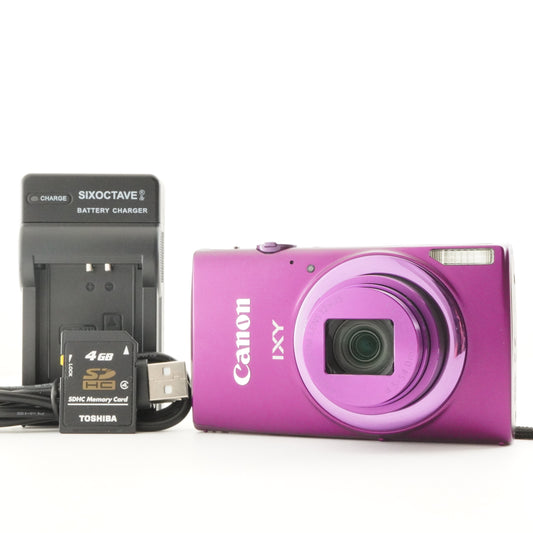 Canon IXY 630 Purple With 4GB SDHC Card Digital Camera from Japan #9067