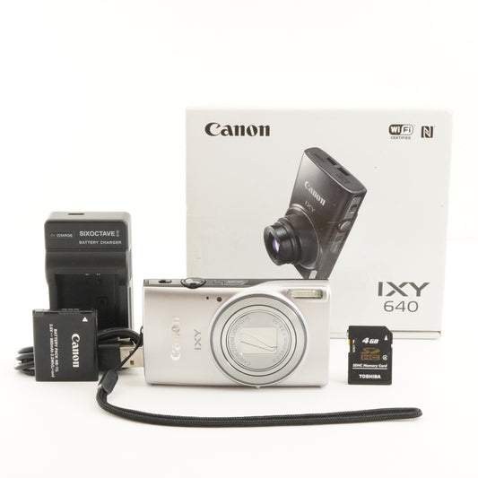 Canon IXY 640 Silver In Box + 4GB SDHC Card Digital Camera from Japan #9203