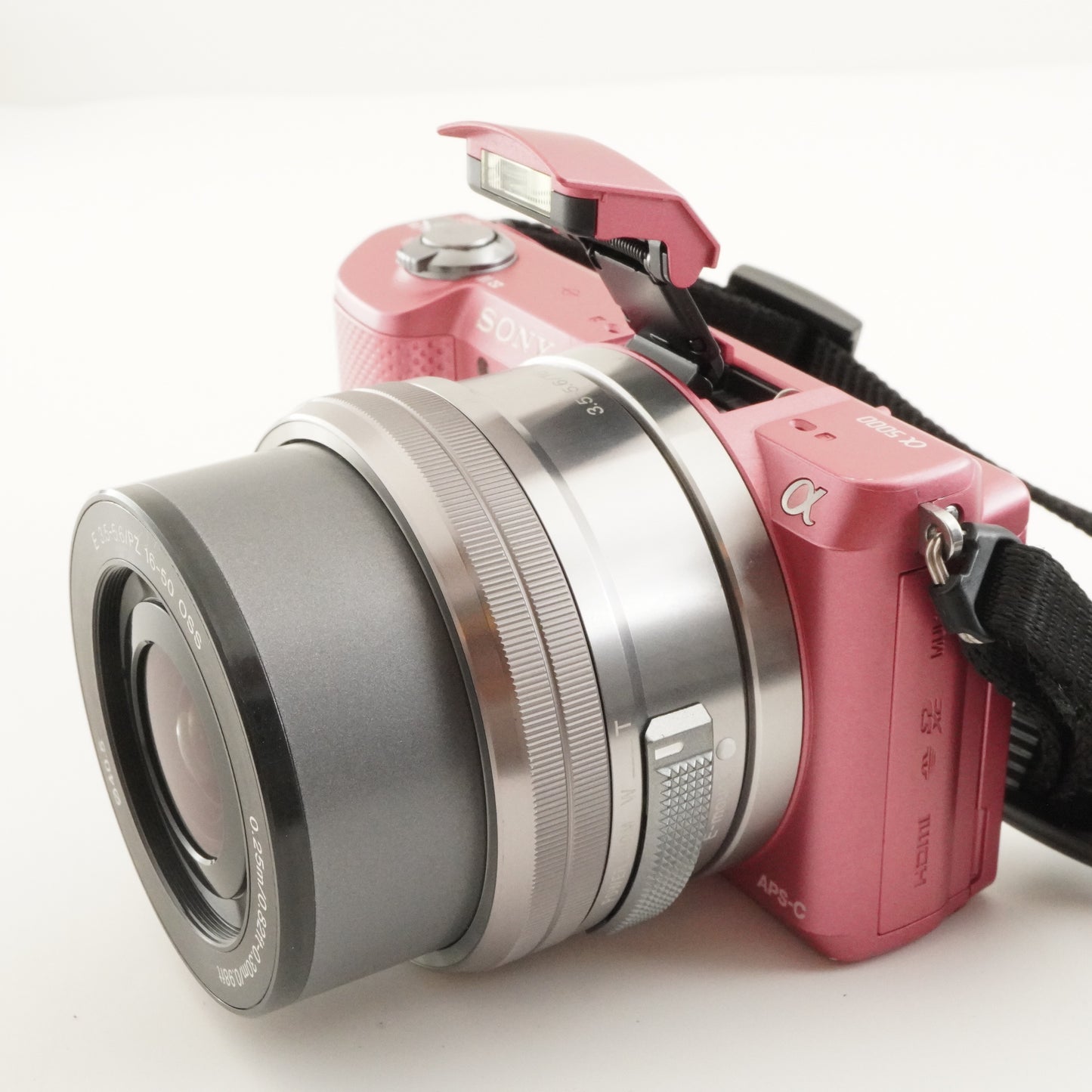 [2,652 Shots] SONY a5000 Pink +E PZ 16-50mm +4GBSD ILCE-5000 from Japan #9408