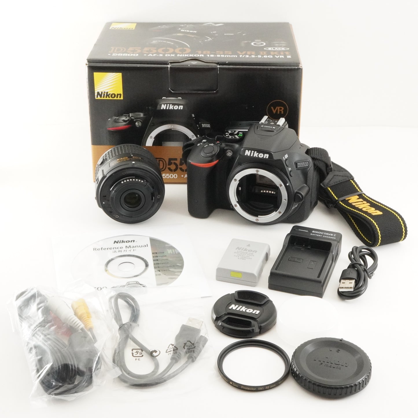 [3,346 Shots] Nikon D5500 + AF-S 18-55mm G II VR In Box from Japan #9484