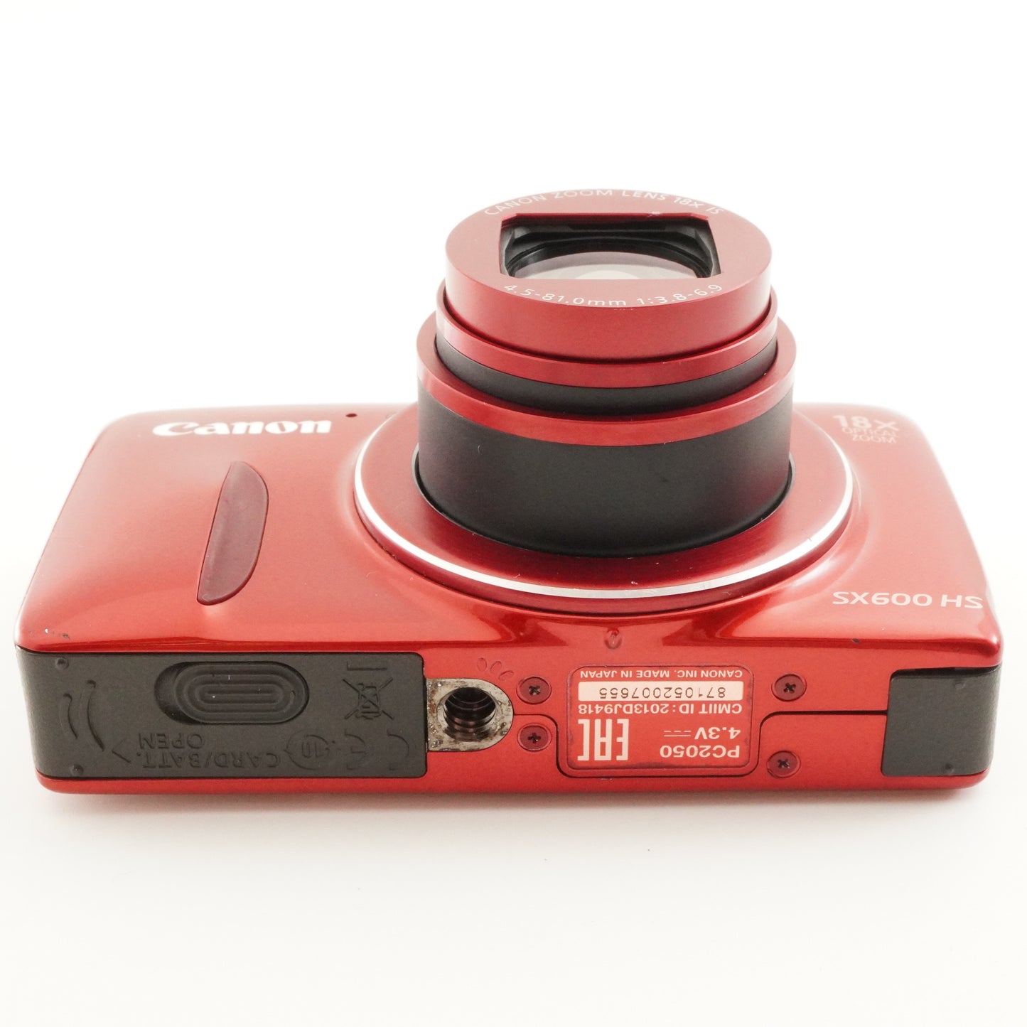 Canon PowerShot SX600 HS Red + 4GB SDHC Card Digital Camera from Japan #9535