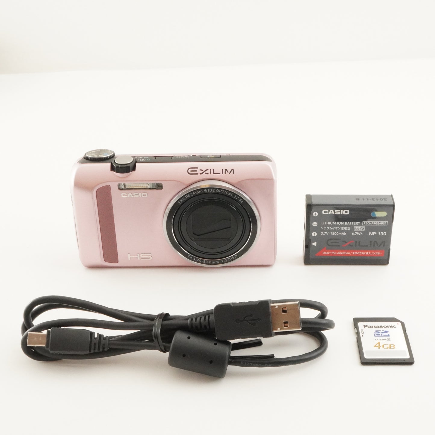 CASIO EXILIM EX-ZR400 Pink + 4GB SDHC Card Digital Camera from Japan #9540