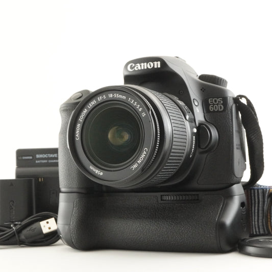 [266 Shots] Canon EOS 60D + Battery Grip BG-E9 + EF-S 18-55mm from Japan #9610