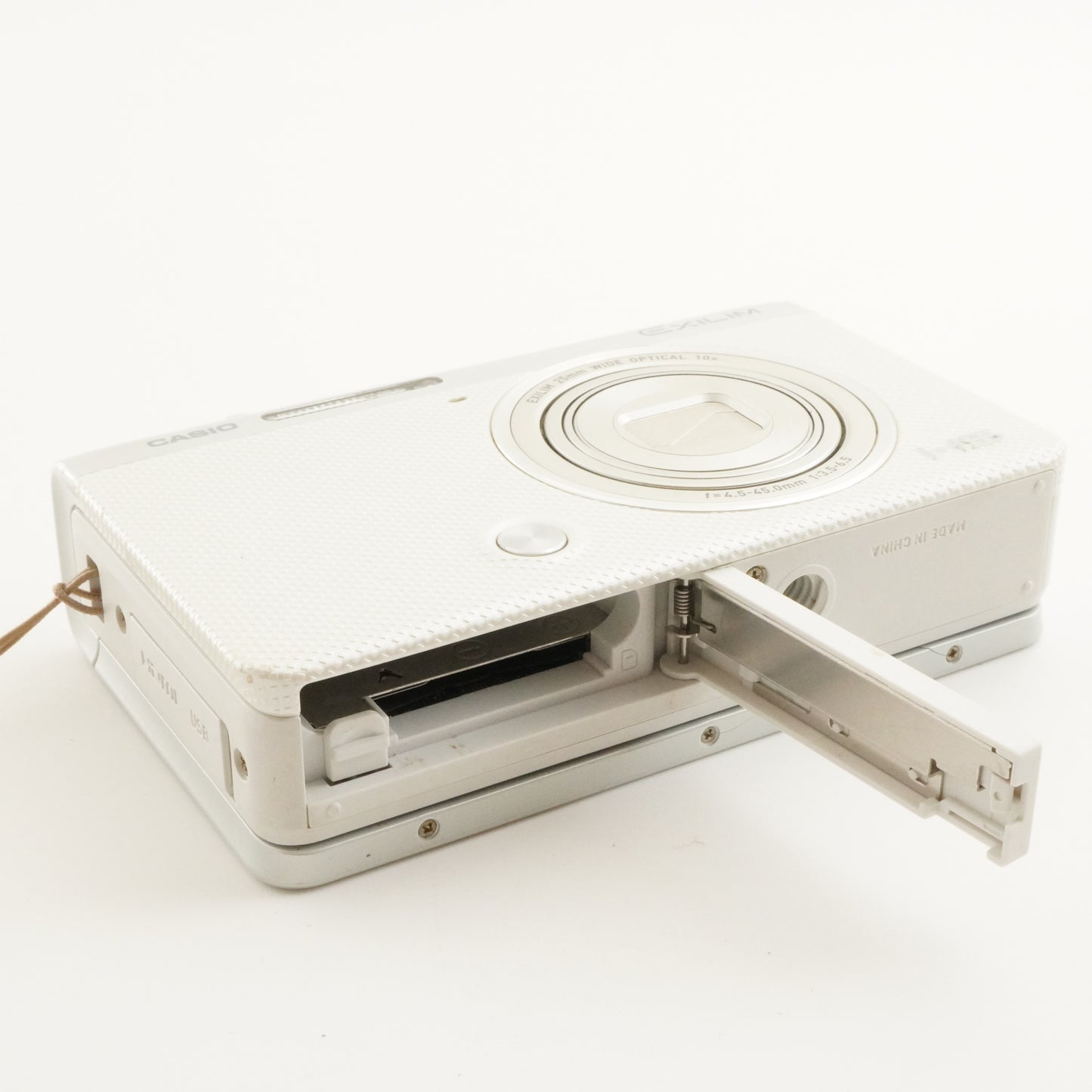 CASIO EXILIM EX-ZR60 White + 4GB SDHC Card Digital Camera from Japan #9758