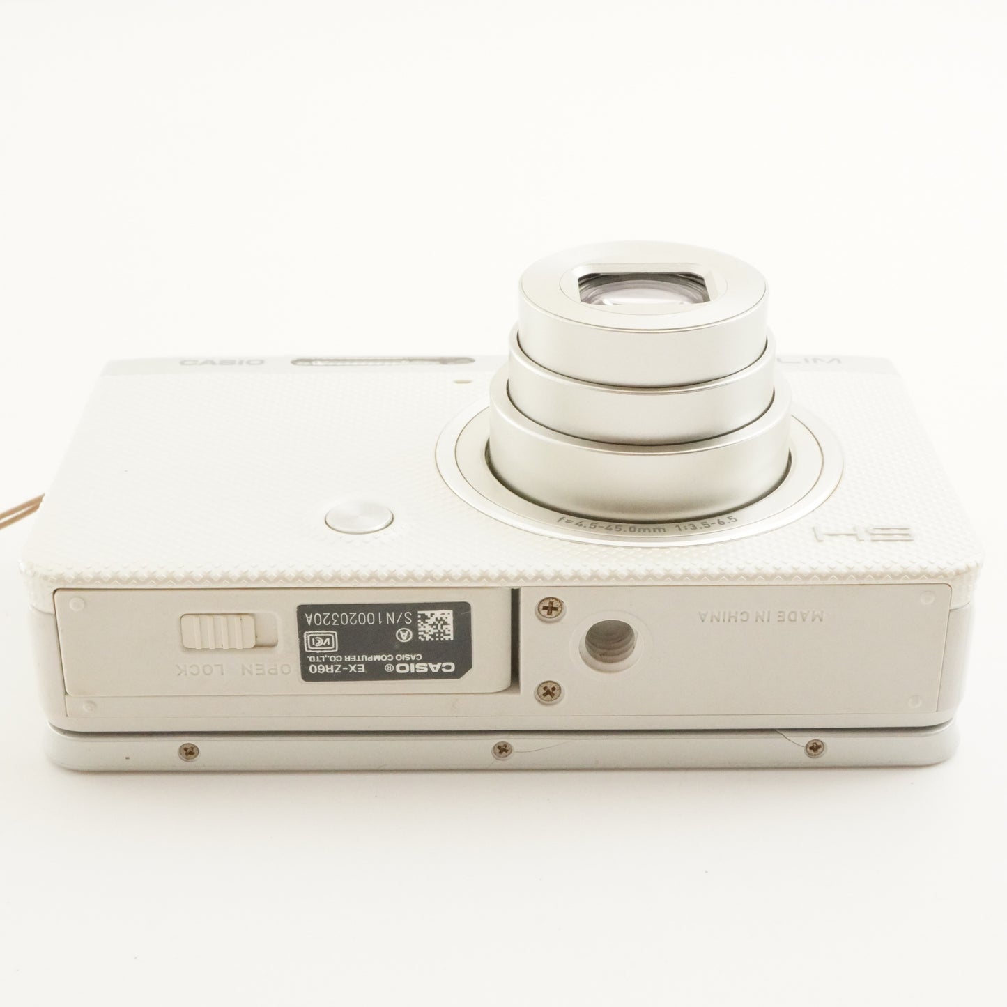 CASIO EXILIM EX-ZR60 White + 4GB SDHC Card Digital Camera from Japan #9758