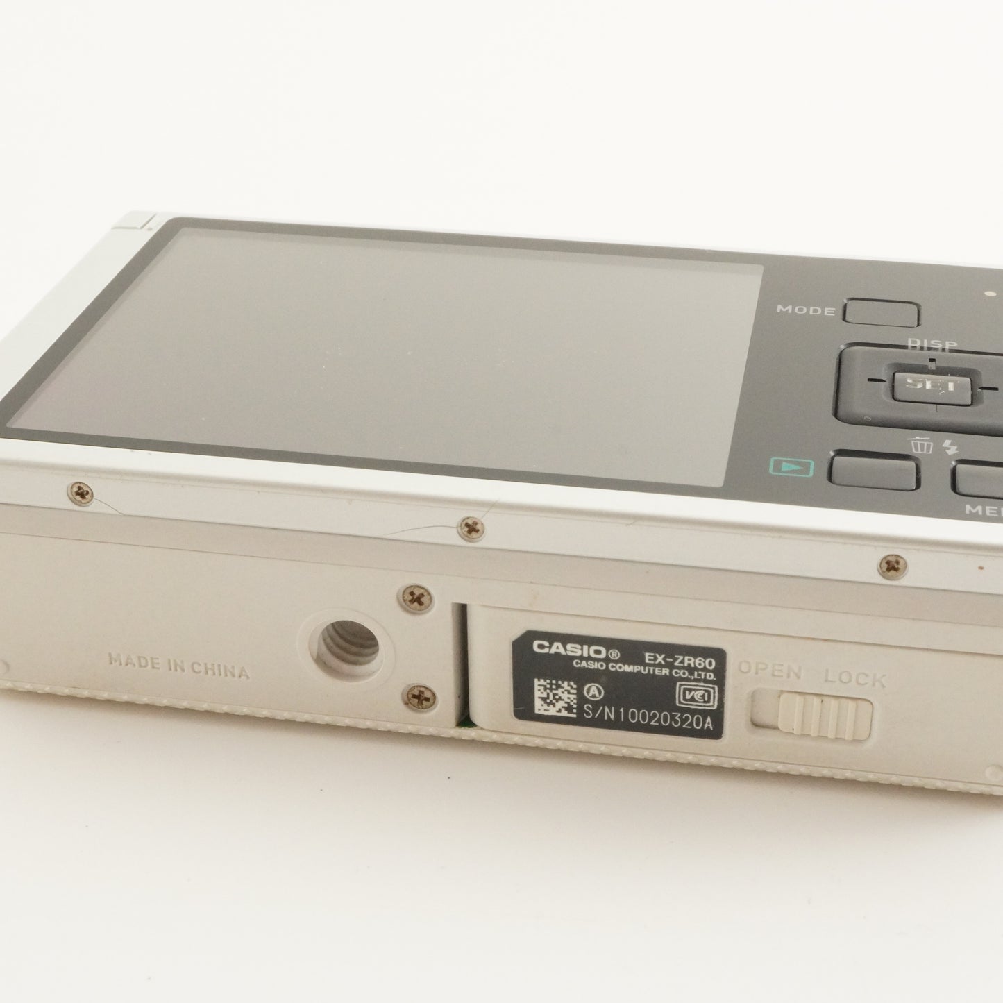 CASIO EXILIM EX-ZR60 White + 4GB SDHC Card Digital Camera from Japan #9758