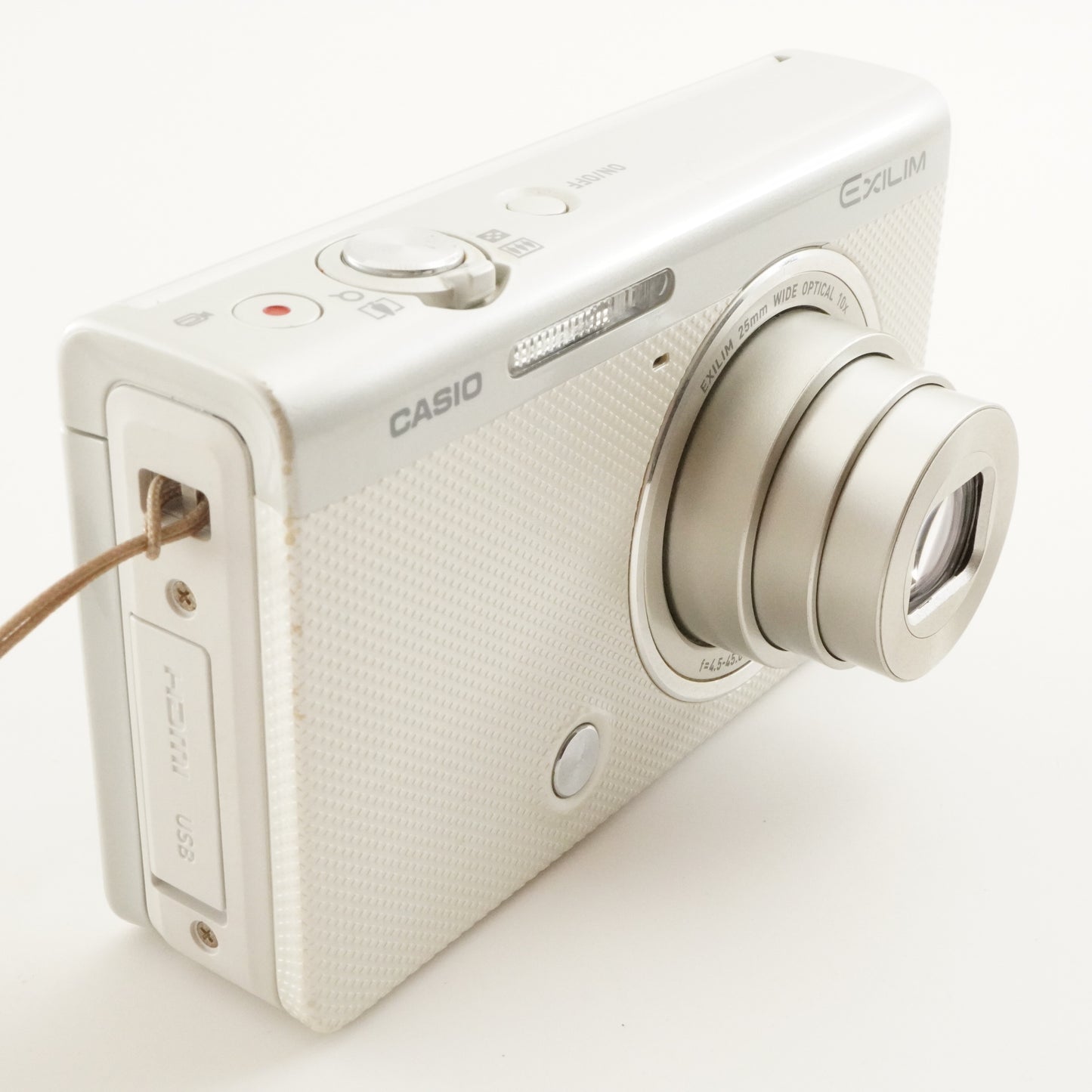 CASIO EXILIM EX-ZR60 White + 4GB SDHC Card Digital Camera from Japan #9758