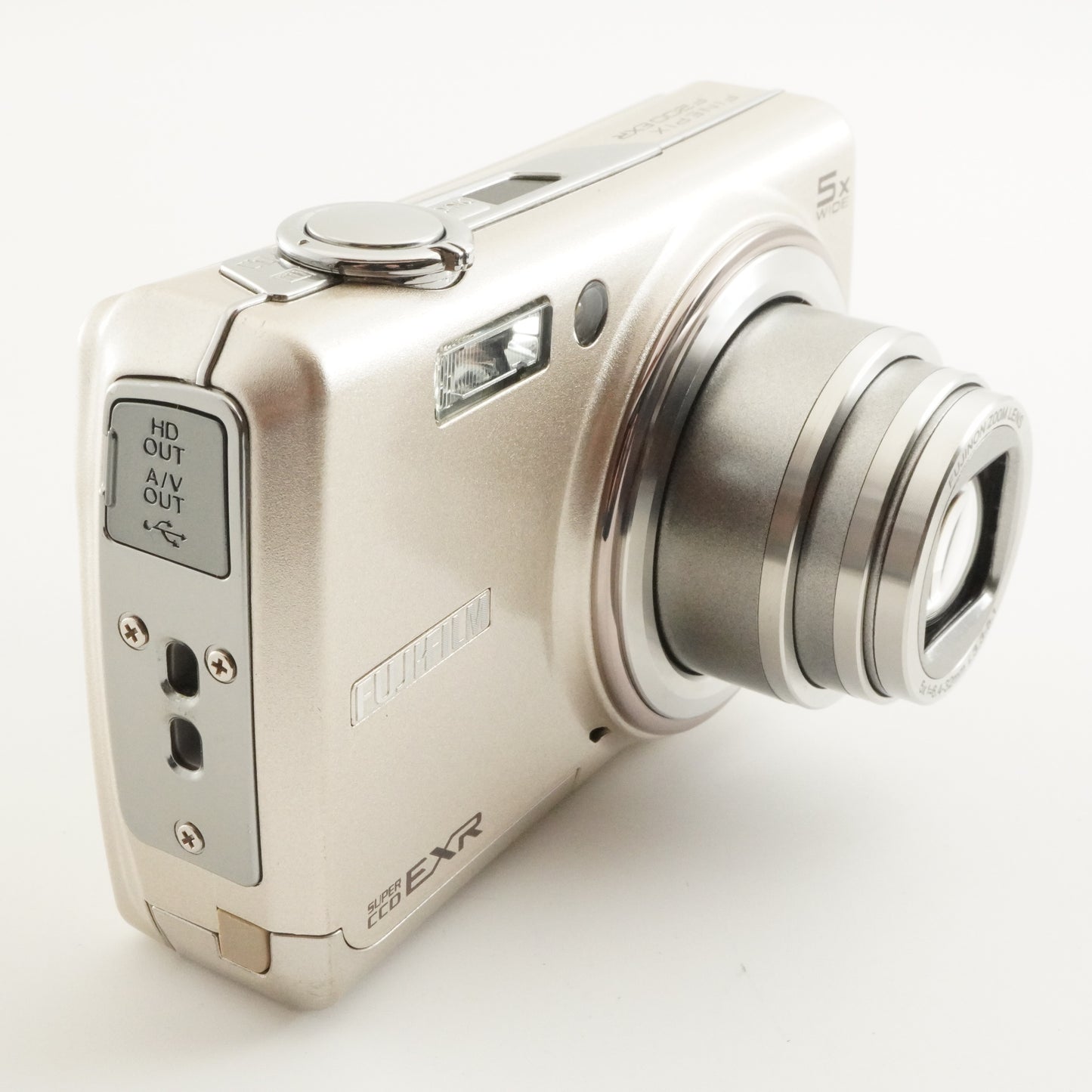 FUJIFILM FinePix F200 EXR Silver + 4GB SDHC Card Digital Camera from Japan #9848