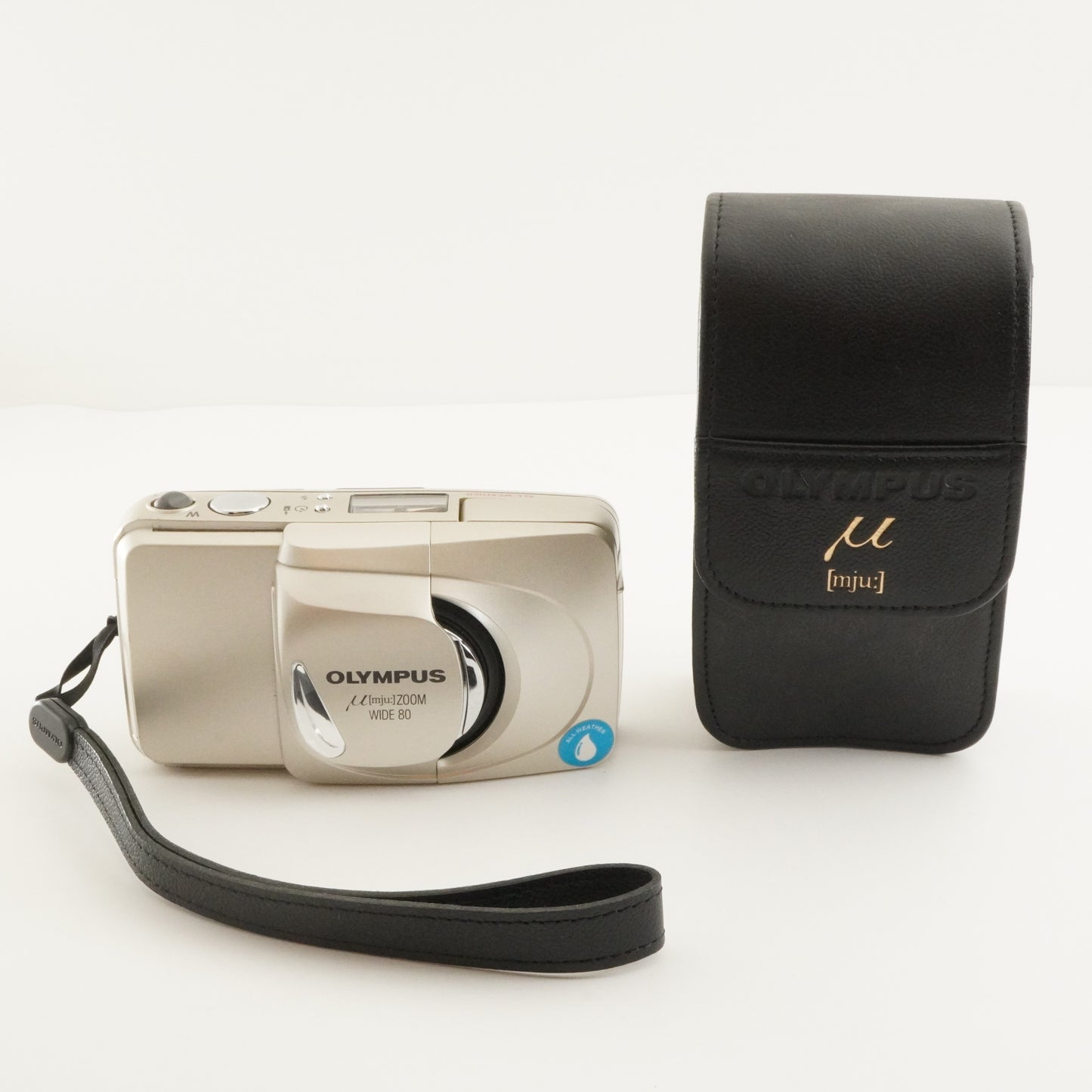 OLYMPUS mju ZOOM WIDE 80 + Case Point & Shoot Film Camera from Japan #9884