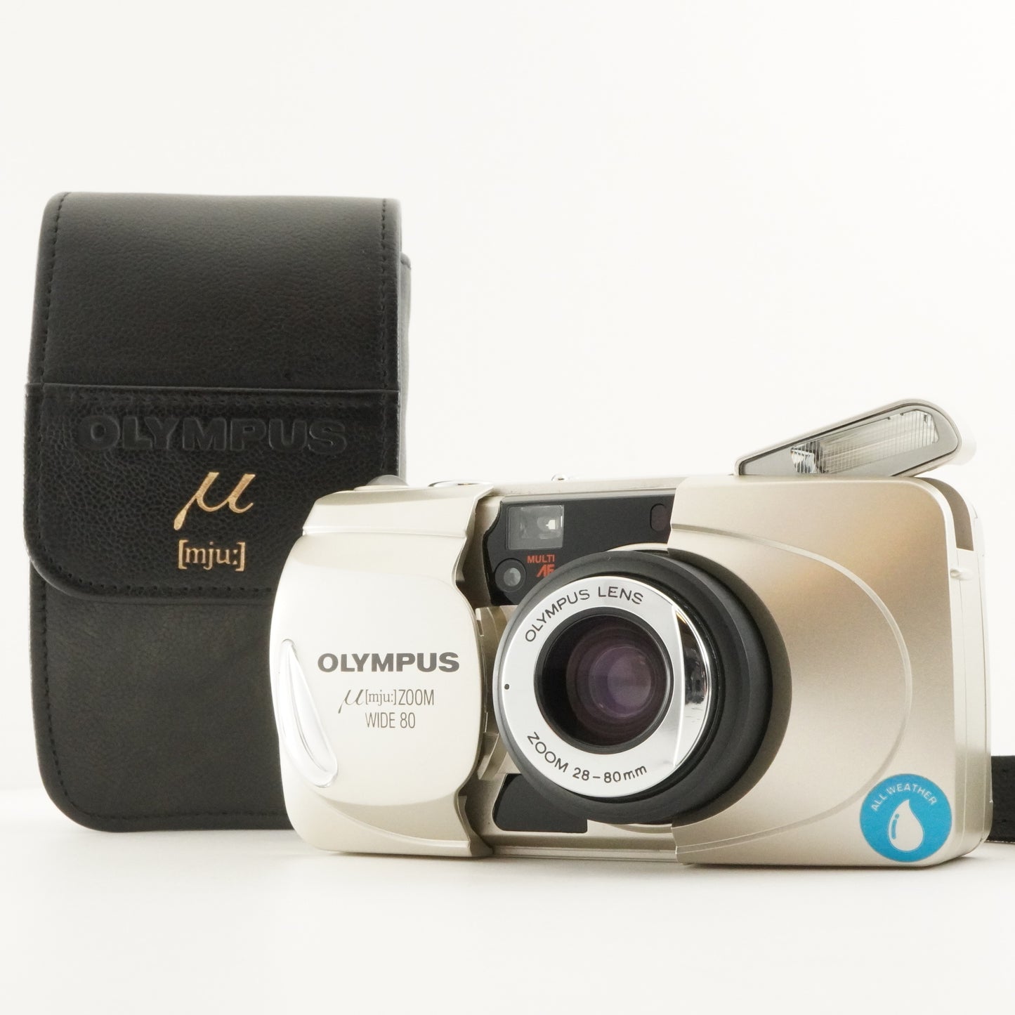 OLYMPUS mju ZOOM WIDE 80 + Case Point & Shoot Film Camera from Japan #9884