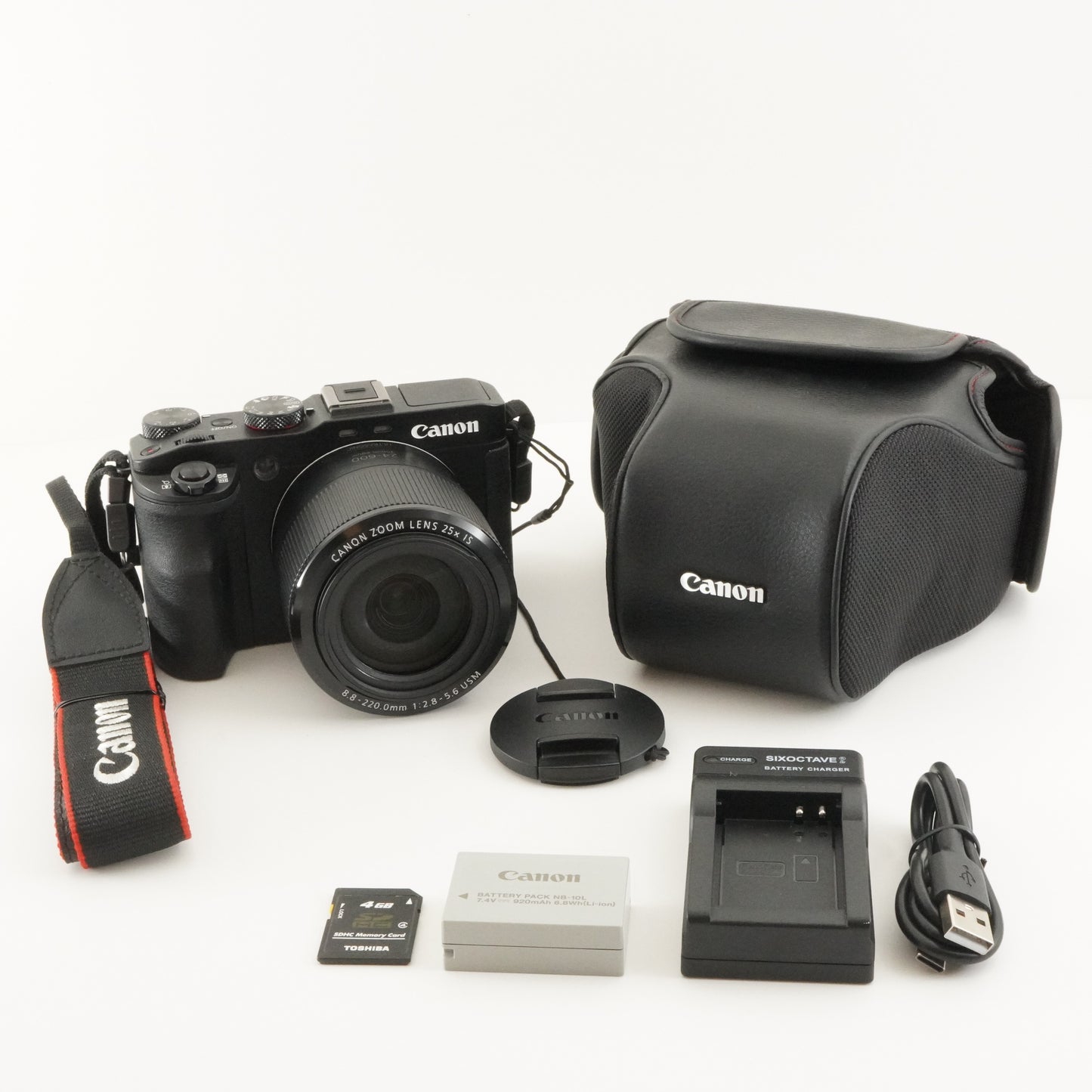 Canon PowerShot G3X + Case + 4GB SDHC Card Digital Camera from Japan #9894