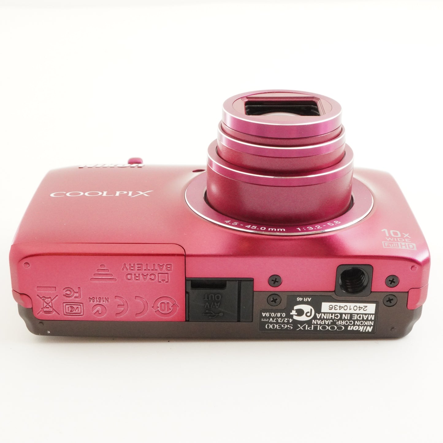 Nikon COOLPIX S6300 Pink With 4GB SDHC Card Digital Camera from Japan #9899