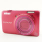 Nikon COOLPIX S6300 Pink With 4GB SDHC Card Digital Camera from Japan #9899
