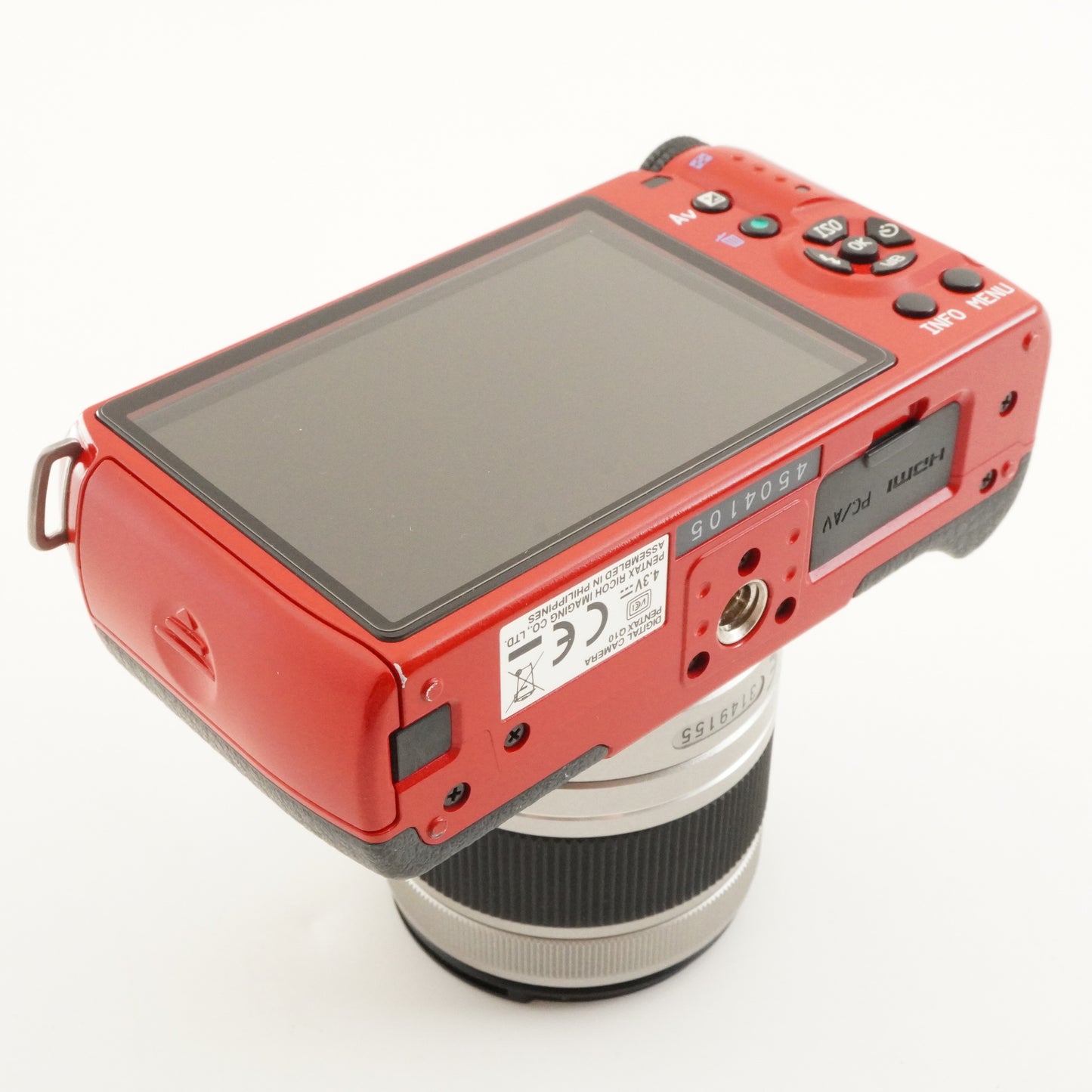[2,908 Shots] PENTAX Q10 Red + 02 5-15mm +4GB SDHC Card +Case from Japan #9941