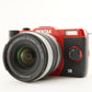 [2,908 Shots] PENTAX Q10 Red + 02 5-15mm +4GB SDHC Card +Case from Japan #9941