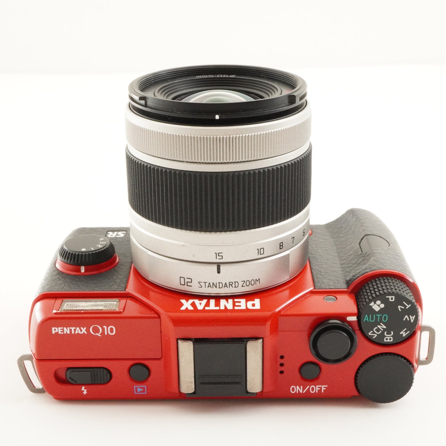 [2,908 Shots] PENTAX Q10 Red + 02 5-15mm +4GB SDHC Card +Case from Japan #9941