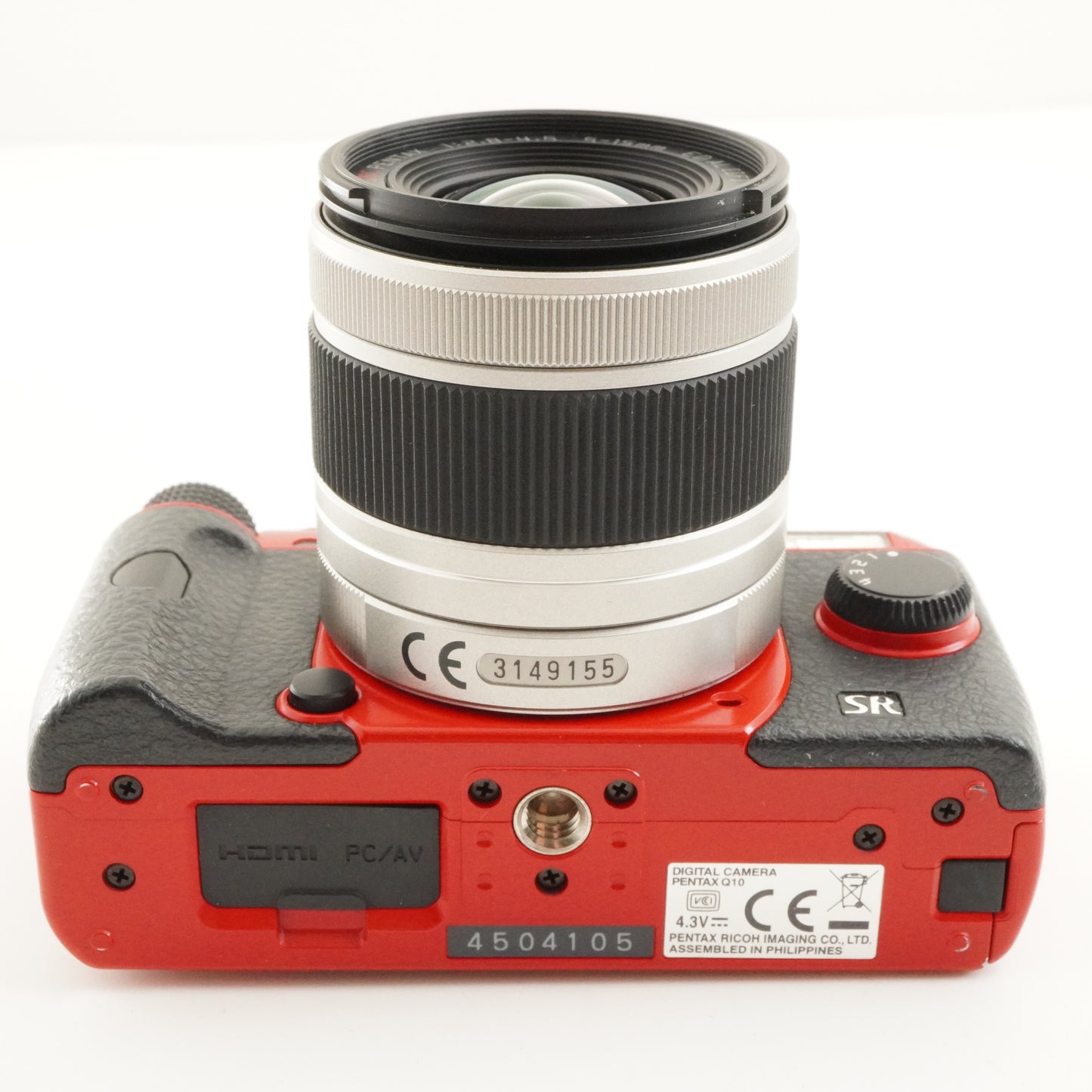 [2,908 Shots] PENTAX Q10 Red + 02 5-15mm +4GB SDHC Card +Case from Japan #9941
