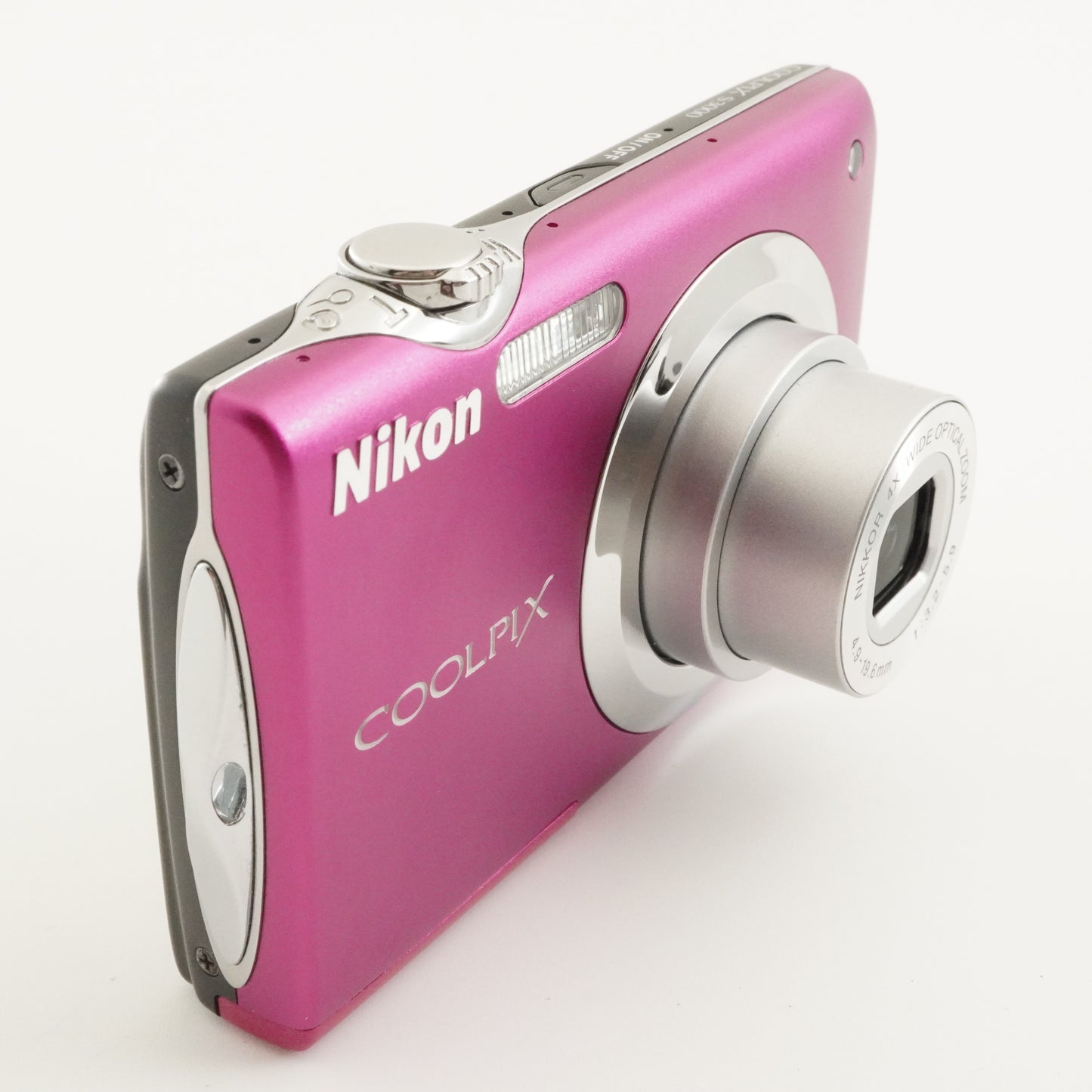 Nikon COOLPIX S3000 Pink In Box + 4GB SDHC Card Digital Camera from Japan #9964