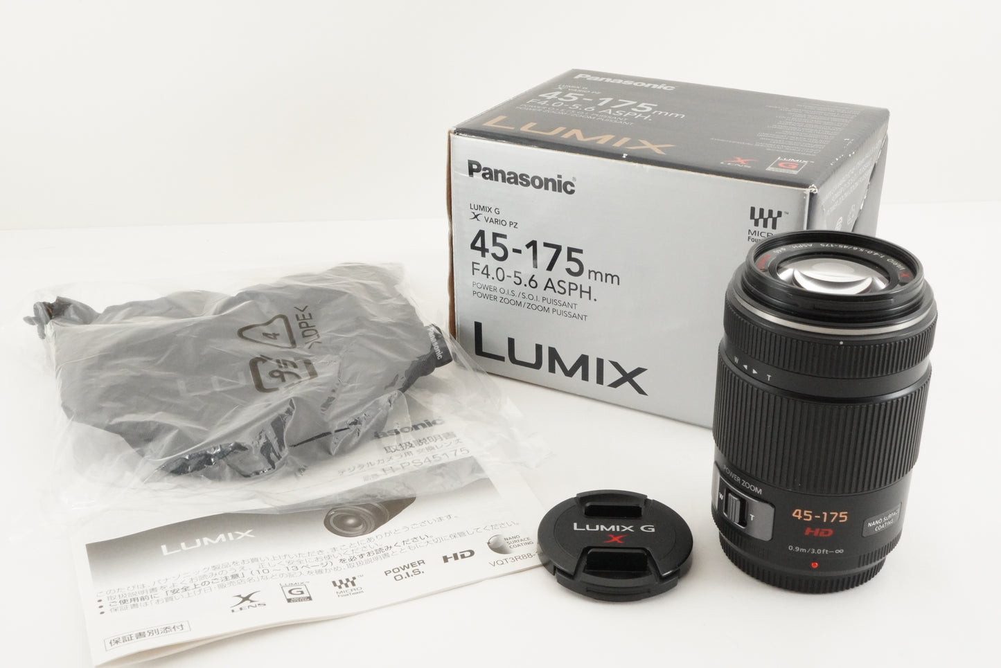 Panasonic LUMIX G X VARIO PZ 45-175mm F4-5.6 ASPH. In Box Lens from Japan #2238