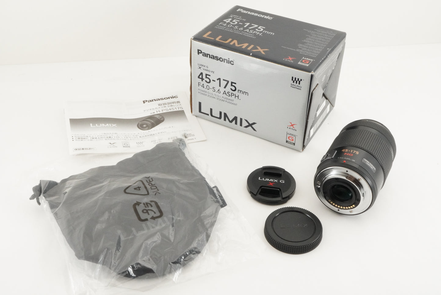 Panasonic LUMIX G X VARIO PZ 45-175mm F4-5.6 ASPH. In Box Lens from Japan #2238