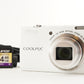 Nikon COOLPIX S6200 White With 4GB SDHC Card Digital Camera from Japan #2055