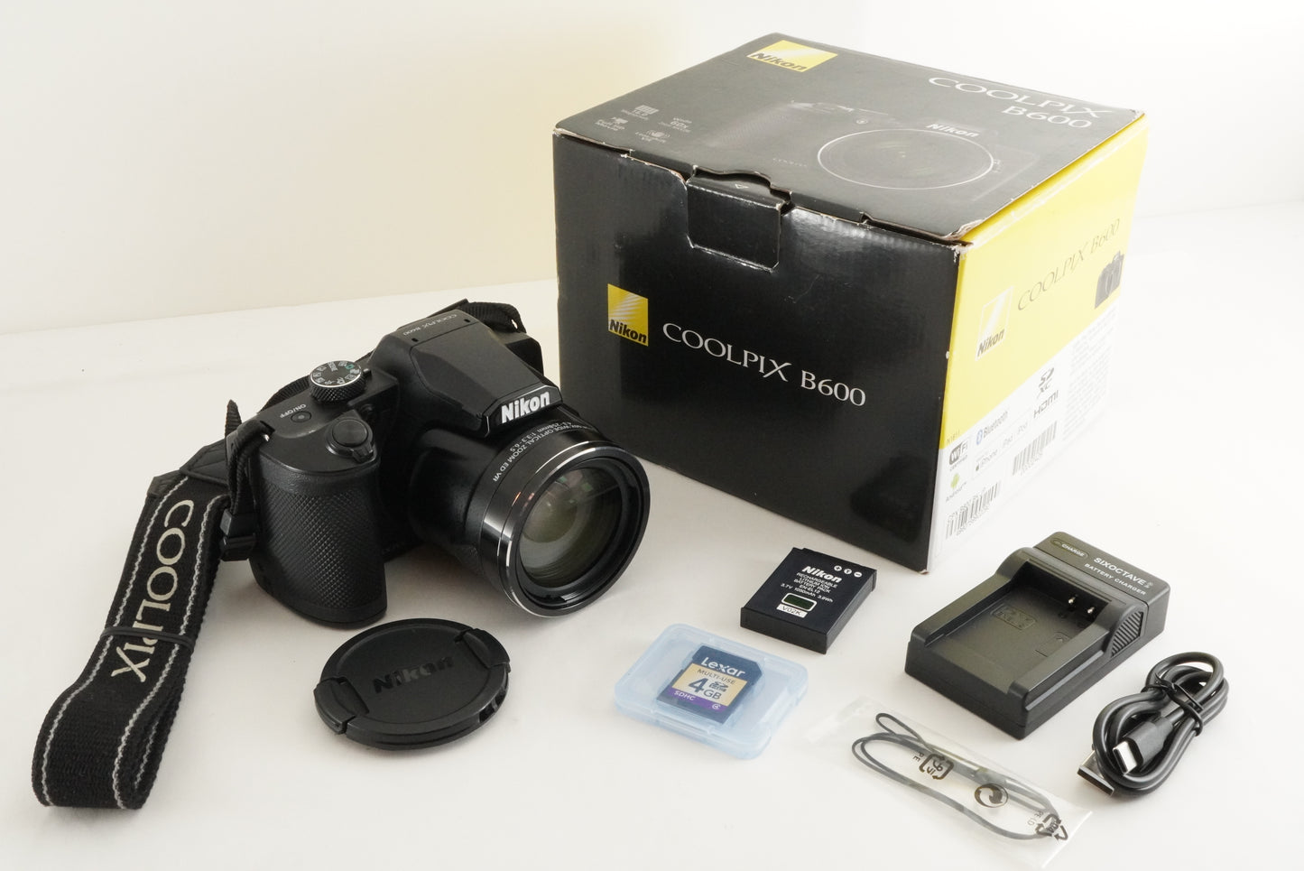 Nikon COOLPIX B600 Black In Box + 4GB SDHC Card Digital Camera from Japan #1700