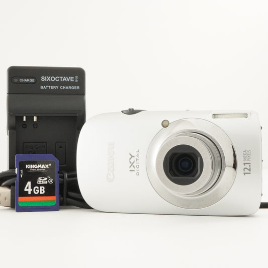 Canon IXY DIGITAL 510 IS Silver With 4GB SDHC Card from Japan #7241