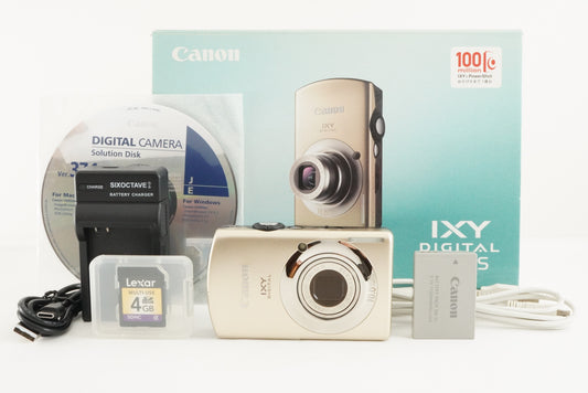 Canon IXY DIGITAL 920 IS Gold In Box With 4GB SDHC Card from Japan #2198