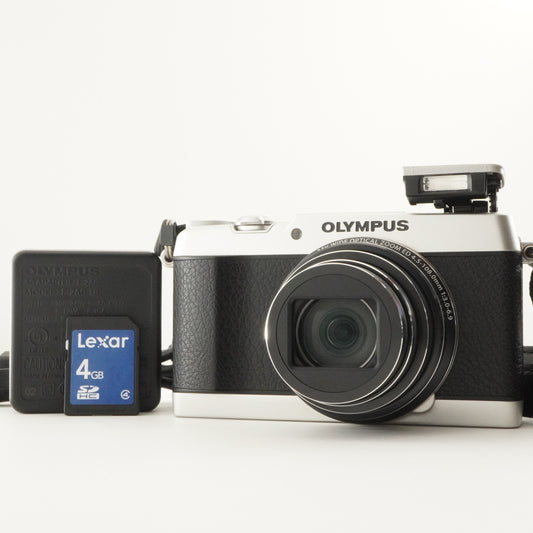 OLYMPUS STYLUS SH-1 Silver With 4GB SDHC Card Digital Camera from Japan #7222