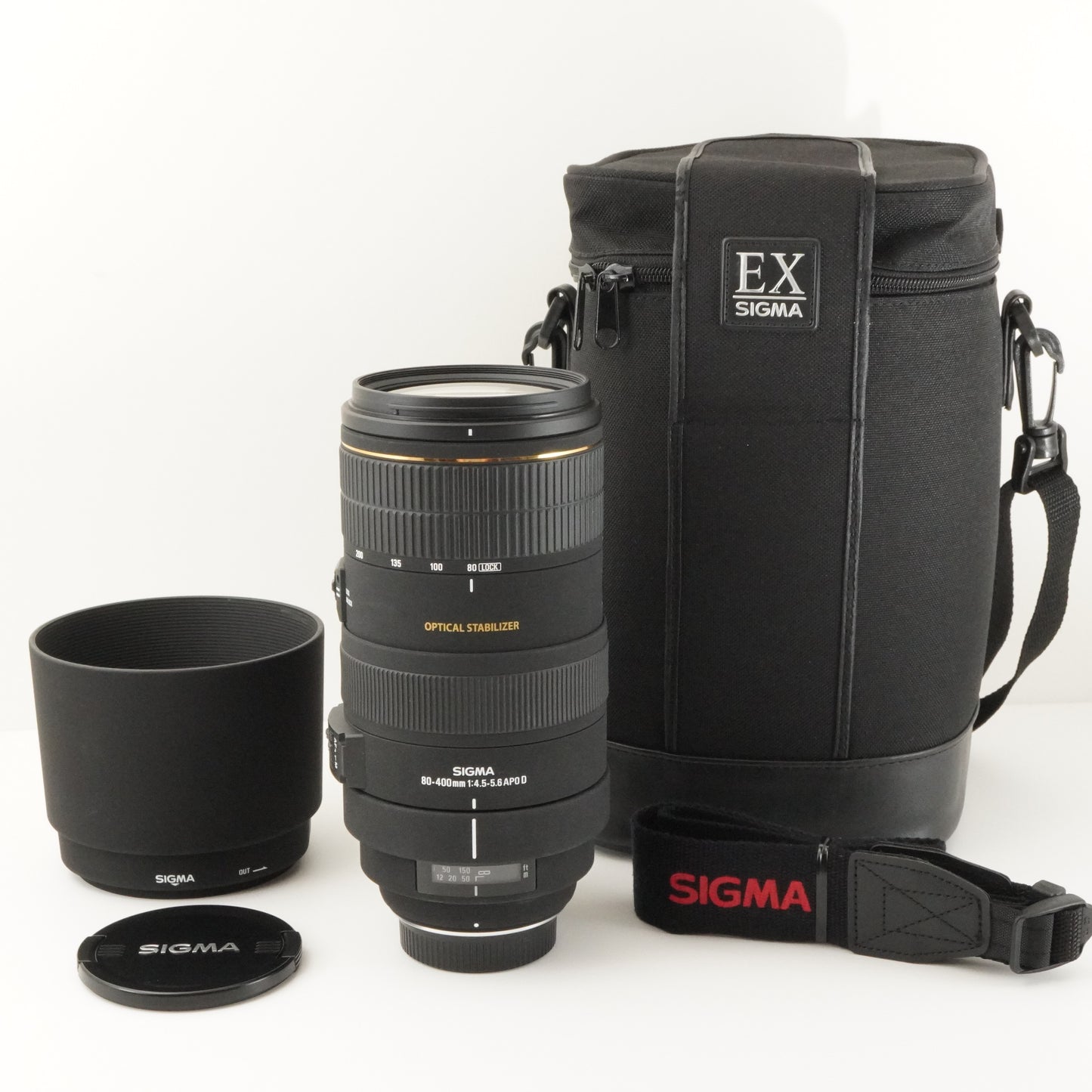 SIGMA APO 80-400mm F4.5-5.6 EX DG OS For Nikon + Case AF Lens from Japan #7188