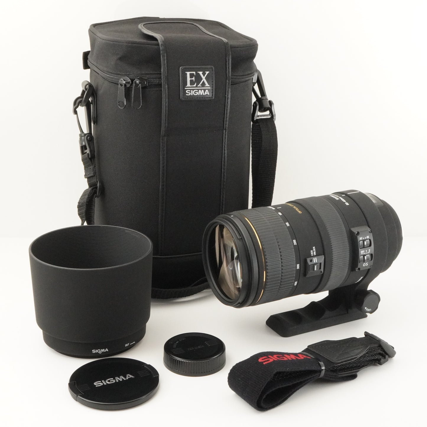 SIGMA APO 80-400mm F4.5-5.6 EX DG OS For Nikon + Case AF Lens from Japan #7188