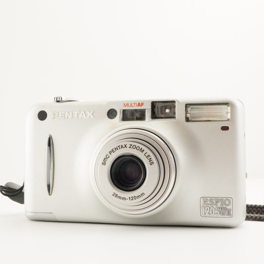 PENTAX ESPIO 120SW II Silver Point & Shoot Film Camera from Japan #5853