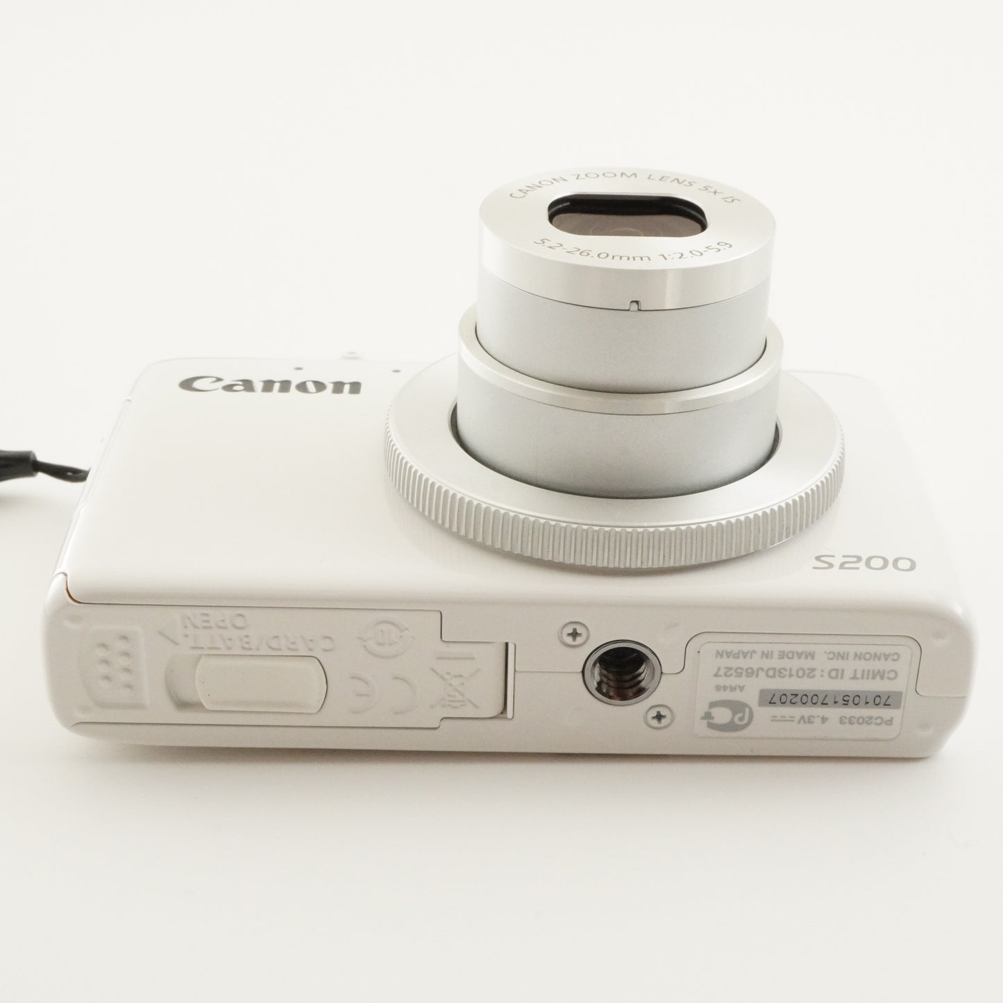 Canon PowerShot S200 White In Box With 4GB SDHC Card from Japan #6794