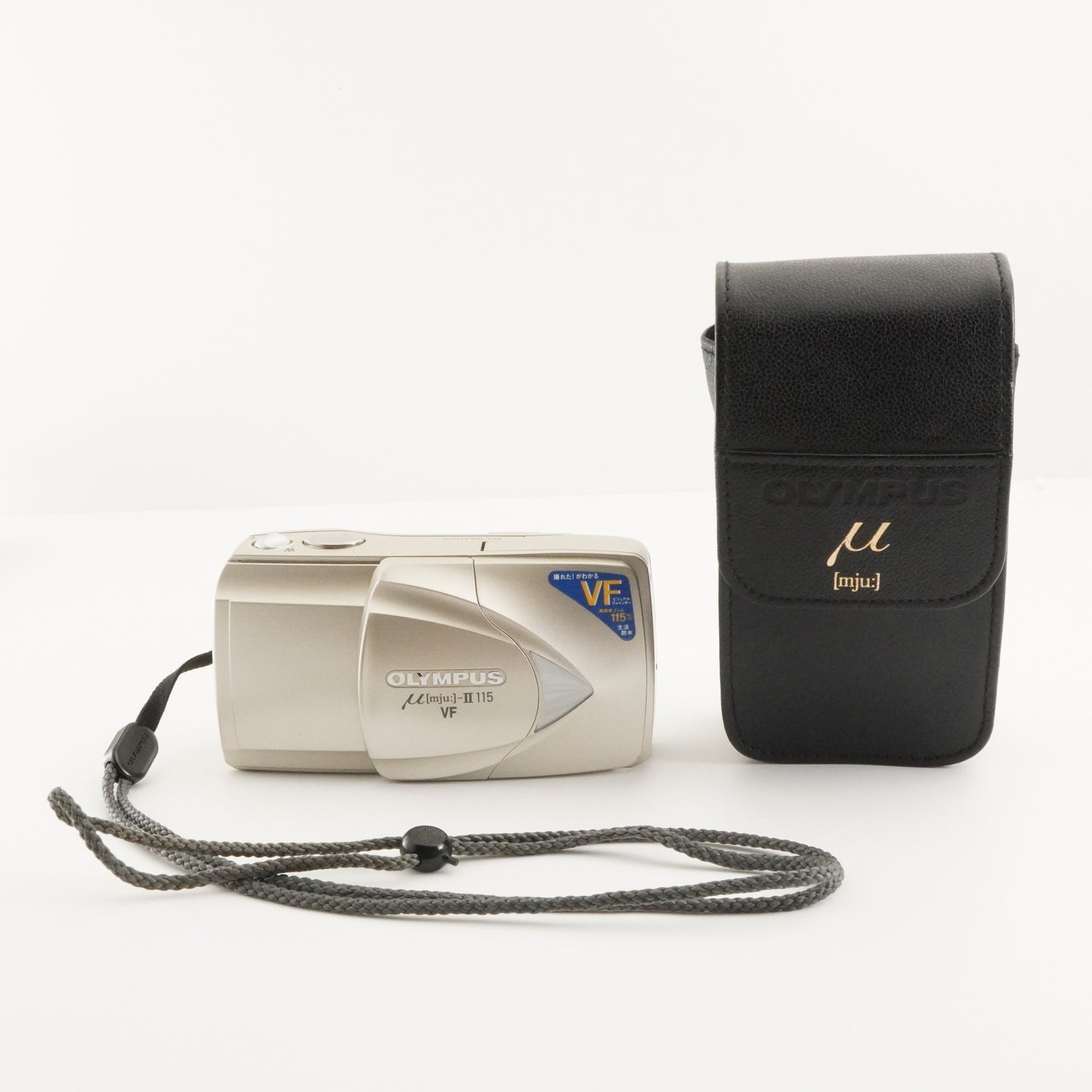 OLYMPUS mju II 115 VF [mju:] + Case Point & Shoot Film Camera from Japan #4983