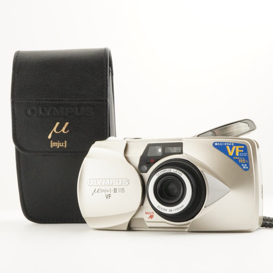 OLYMPUS mju II 115 VF [mju:] + Case Point & Shoot Film Camera from Japan #4983